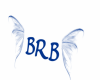 blue brb sign