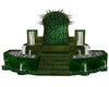 Green leopard throne