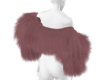 FUR WRAP DUSTY ROSE