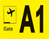 Airport Gate A1 sign