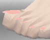 light peach toe nails