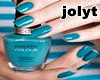 Turquoise color nail