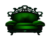 green kissing chair