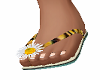 Tiger Daisy Flip Flops