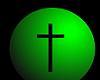 cross in green circle
