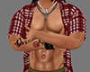 Open Dark Red Plaid