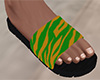 Green Tiger Stripe Sandals (M)