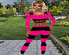 Hot Pink Stripped Fit