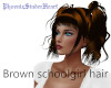 Brown schoolgirl hair
