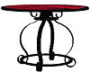 red glass bistro table
