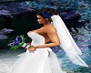 Blue  Rose Wedding Veil