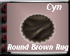 Brown Round Rug