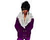 purple denim coat
