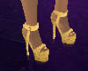 BL Gold Leather Heels