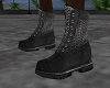 Leather Boots Grey