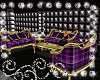 Purple and gold sofa set