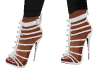 Zipper White Heels