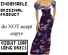 Violet leaf long dress