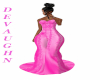 PINK SATIN FLORA GOWN