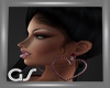 GS Heart Earrings Garnet