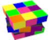 Neon Colors Rubik Cube