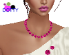 hot pink jewel necklace