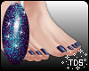 Glitter Toes Violet/Teal