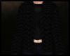 Black Silk and Fur Coat