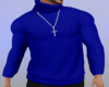 Blue Sweater + chain