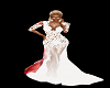white red wedding gown