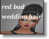 wedding hair w/red