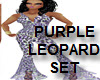Purple Leopard Flare Set