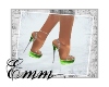 !E! Green Shimmer Shoes