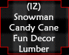 Snowman Candy Cane Decor