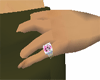 white  pink Diamond ring