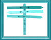 TV Directional Sign Teal