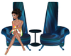 Turquoise Chair Set