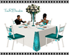 Teal & White Guest Table