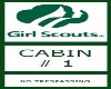 GS Cabin 1 sign