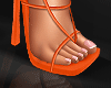 $ Orange Strappy Heels