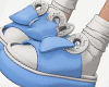 Crocs with socks Blu