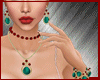 jewels set green and red