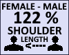 Shoulder length 122%