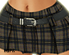 Plaid + Belt Mini Skirt