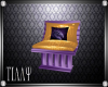 Purple & Gold Cudl Chair