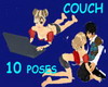 10 pose Love Couch Black