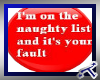 *T* Naughty List Sticker