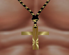 Gold & Black Rope Cross