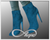 Suede Bootie - Aqua