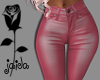 Leather Jeans - Flamingo